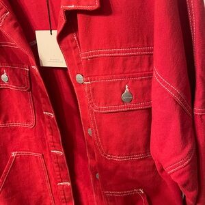 Superdown Scarlet Jacket with Contrast Stitching